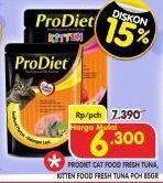 Promo Harga Prodiet Makanan Kucing Chicken Tuna, Kitten Food 85 gr - Superindo