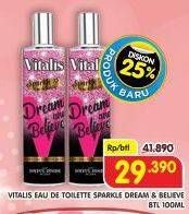 Promo Harga Vitalis Eau De Toilette Sparkle Dream Belive 100 ml - Superindo