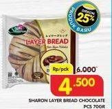 Promo Harga SHARON Layer Bread Chocolate 70 gr - Superindo