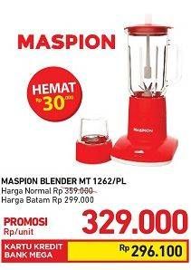 Promo Harga MASPION Blender MT 1262  - Carrefour