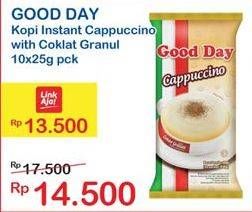 Promo Harga Good Day Cappuccino Coklat Granula per 10 sachet 25 gr - Indomaret