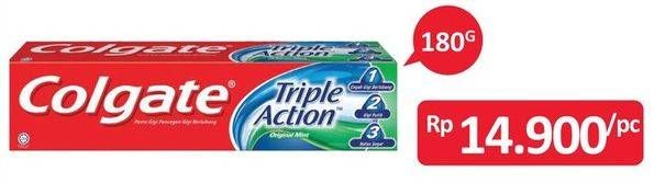 Promo Harga COLGATE Toothpaste Triple Action 180 gr - Alfamidi