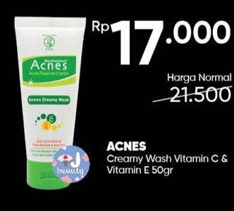 Promo Harga ACNES Creamy Wash Vit C, Vit E 50 gr - Guardian