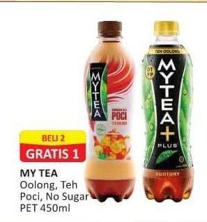 Promo Harga My Tea Minuman Teh Poci Oolong, Oolong Plus, Less Sugar 450 ml - Alfamart