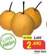 Promo Harga Pear Ya Lie per 100 gr - Superindo