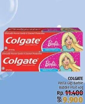 Promo Harga COLGATE Toothpaste Kids Barbie 40 gr - LotteMart