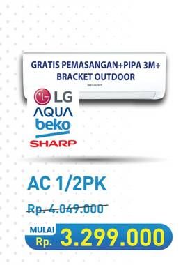Promo Harga LG, AQUA, Beko, Sharp AC 1/2 PK  - Hypermart
