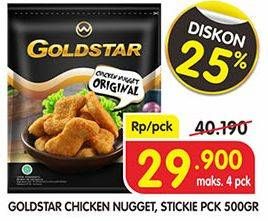 Promo Harga GOLDSTAR Nugget Stickie 500 gr - Superindo