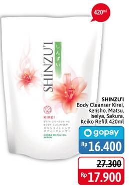 Promo Harga SHINZUI Body Cleanser Kirei, Kensho, Matsu, Iseiya, Sakura, Keiko 420 ml - Alfamidi