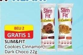 Promo Harga SLIM & FIT Cookies Dark Chocolate, Raisin Cinnamon 22 gr - Alfamart