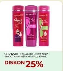 Promo Harga Serasoft Shampoo Hijab 3in1, Smooth Shine, Hairfall Treatment 170 ml - Yogya