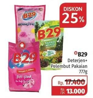 Promo Harga B29 Detergent + Softener 777 gr - Lotte Grosir