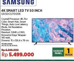 Promo Harga Samsung Crystal UHD Smart TV 50 inch UA50CU7000  - COURTS