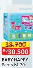 Promo Harga Baby Happy Body Fit Pants M20 20 pcs - Alfamart