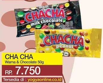 Promo Harga DELFI CHA CHA Chocolate Milk Chocolate, Peanut 60 gr - Yogya