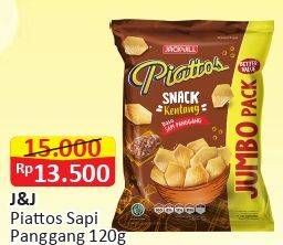 Promo Harga PIATTOS Snack Kentang Sapi Panggang 120 gr - Alfamart