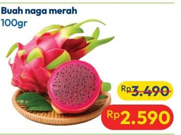 Promo Harga Buah Naga Merah per 100 gr - Hypermart