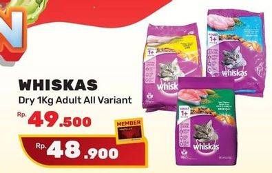 Promo Harga WHISKAS Makanan Kucing Dry 1 kg - Yogya