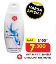 Promo Harga VIVA Milk Cleanser Spirulina 100 ml - Superindo