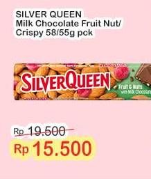 Promo Harga Silver Queen Chocolate Fruit Nuts, Crispy 55 gr - Indomaret