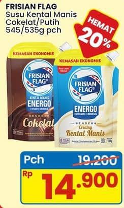 Promo Harga Frisian Flag Susu Kental Manis Cokelat, Putih 535 gr - Indomaret