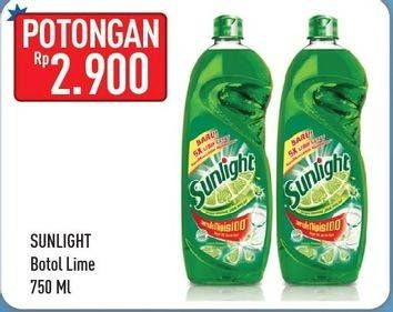 Promo Harga SUNLIGHT Pencuci Piring Lime 750 ml - Hypermart