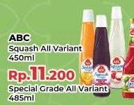 Promo Harga ABC Syrup Squash Delight All Variants 460 ml - Yogya