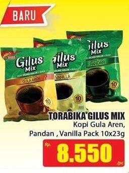 Promo Harga Torabika Gilus Mix Gula Aren, Vanilla, Pandan per 10 sachet 23 gr - Hari Hari