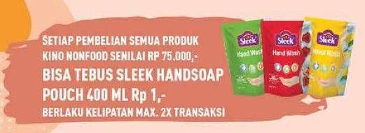 Promo Harga SLEEK Hand Wash Antibacterial 400 ml - Hypermart
