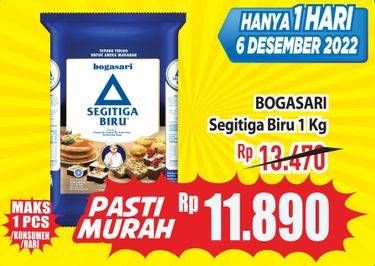 Promo Harga Bogasari Tepung Terigu Segitiga Biru 1000 gr - Hypermart