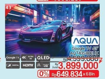 Promo Harga Aqua AQT-43S80EUX  - LotteMart