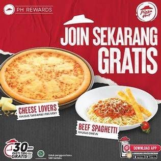 Promo Harga Pizza Cheese Lovers/ Beef Spaghetti  - Pizza Hut