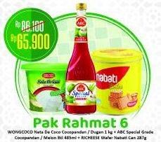 Pak Rahmat 6 (Wong Coco Nata De Coco + ABC Syrup Special Grade + Nabati Bites)