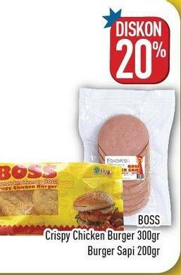 Promo Harga BOSS Crispy Chicken Burger/Burger Sapi  - Hypermart