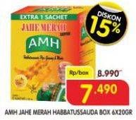 Promo Harga AMH Jahe Merah Super per 6 pcs 20 gr - Superindo