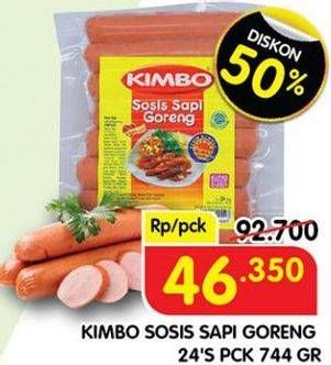 Promo Harga KIMBO Sosis Sapi Goreng 24 pcs - Superindo