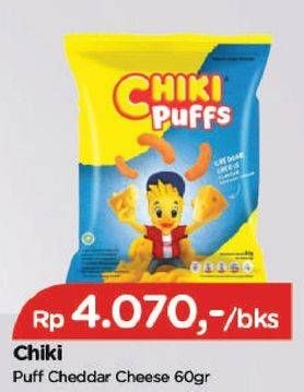 Promo Harga CHIKI PUFFS Snack Cheddar Cheese 60 gr - TIP TOP