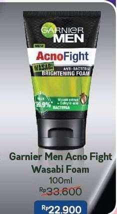 Promo Harga GARNIER MEN Acno Fight Facial Foam Wasabi 100 ml - Alfamart