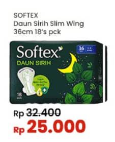 Promo Harga Softex Daun Sirih 36cm 18 pcs - Indomaret