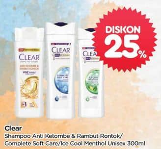 Promo Harga Clear Shampoo Anti Hair Fall, Complete Soft Care, Ice Cool Menthol 300 ml - TIP TOP