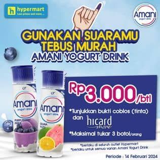 Promo Harga Amani Yoghurt Drink 250 ml - Hypermart