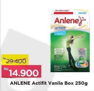 Promo Harga ANLENE Actifit Susu High Calcium Vanila 250 gr - Alfamart