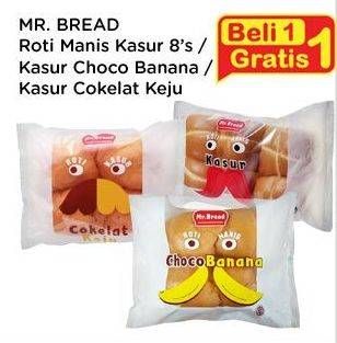 Promo Harga MR BREAD Roti Manis Kasur Choco Banana, Cokelat Keju  - Indomaret