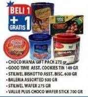 Promo Harga Choco Mania Gift Pack/ Good Time /Stilwel Biskoto/ Value Choco Wafer/ Baleria Assorted/ Stilwel Wafer  - Hypermart