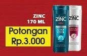 Promo Harga ZINC Shampoo 170 ml - Hypermart