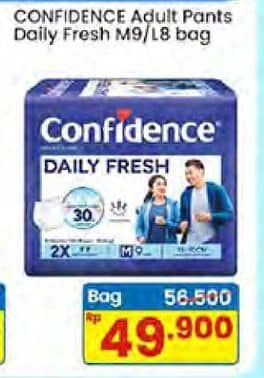 Promo Harga Confidence Adult Pants Daily Fresh L8, M9 8 pcs - Indomaret