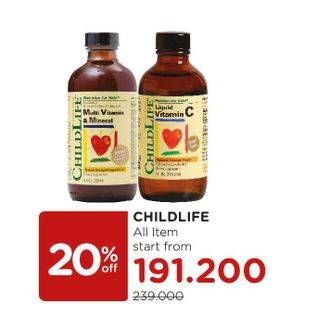 Promo Harga CHILD LIFE Multi Vitamin & Mineral All Variants  - Watsons