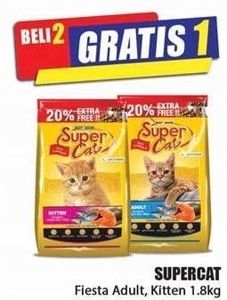 Promo Harga SUPER CAT Makanan Kucing Fiesta Adult, Kitten 1800 gr - Hari Hari