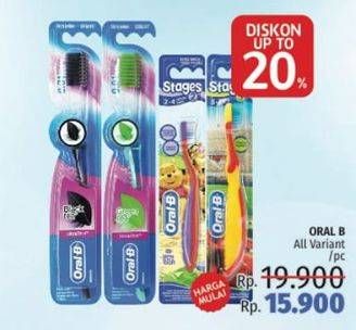 Promo Harga ORAL B Toothbrush All Variants  - LotteMart