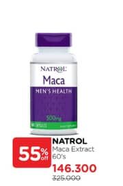 Promo Harga Natrol Maca Extract 500mg 60 pcs - Watsons